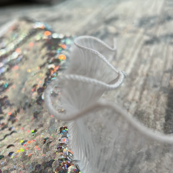 Mermaid swimsuit 🧜‍♀️seashell scales 🐚with mermaid flip sequin Tail Coverup - Picture 6 of 13